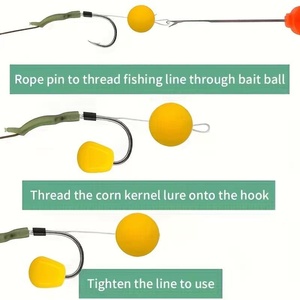 Kit de Pesca de Carpa Europeo, Juego de Aparejos de Pesca de Carpa con Anzuelos, Plomos y Caña para Pesca en Mar, Larga Distancia de Lanzamiento, Señuelos y Accesorios - Product Image 3