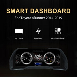 Panneau d'instrument LCD de 12,3 pouces pour Toyota 4 Runner 2014 2015 2014-2019, tableau de bord, panneau cristallin, cockpit, compteur de vitesse, instrument - Product Image 4