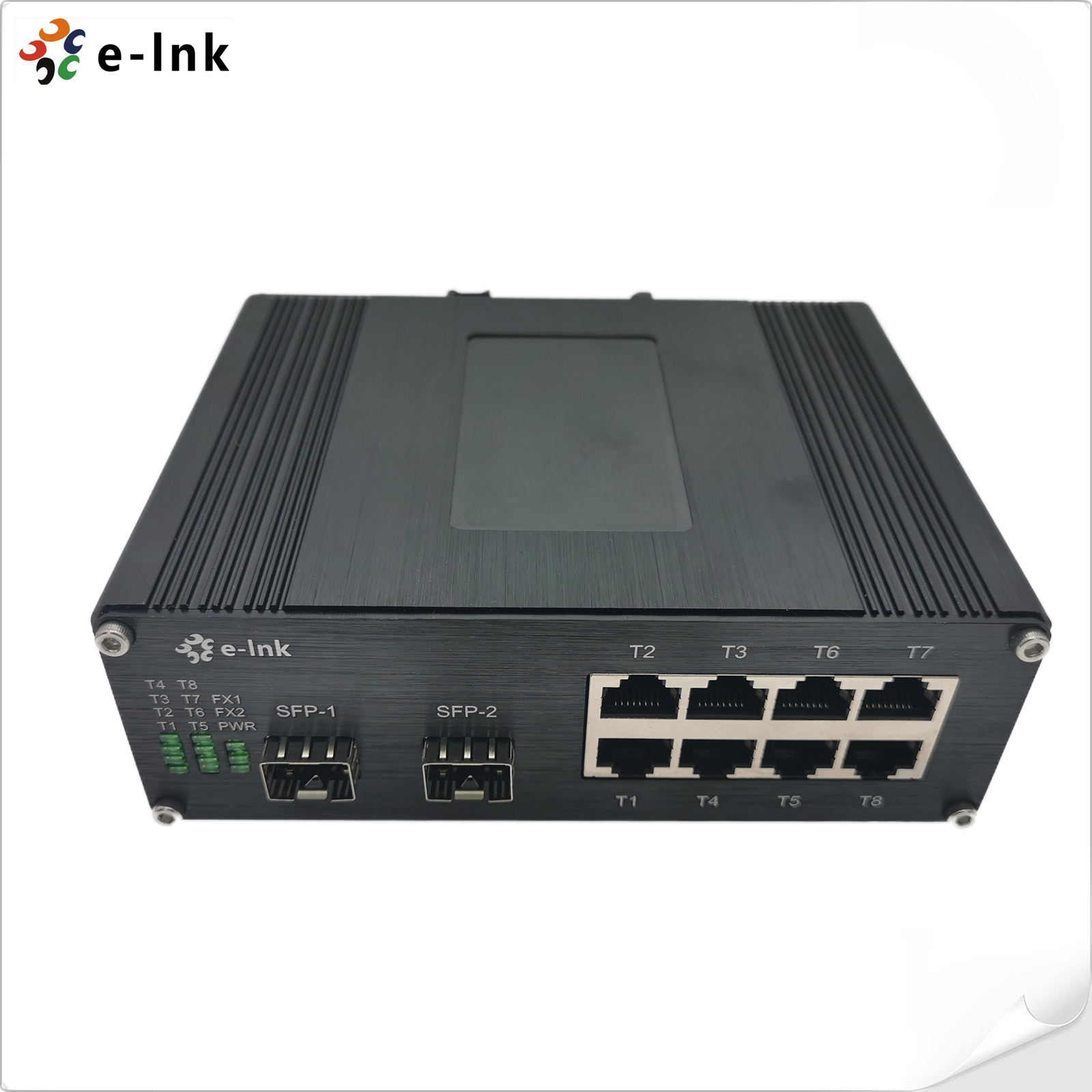 Industrial E-link LNK-IMC208-SFP 10Gbps 10/100/1000Mbps Fast Ethernet Switch 2 Fiber Ports 8 Copper Ports Full-Duplex for
