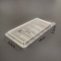5-Fach Rechteckige Transparente PET-Kunststoff Einweg-Aromatherapie-Kerzen-Blisterbox Ätherisches Öl Quadratische Gel-Pack-Blisterverpackung