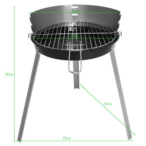 Mini BBQ Grill Portable Foldable Detachable Assembly Outdoor Charcoal Grill H56*49cm - Product Image 4