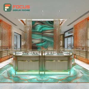 High Visibility Boutique Jewelry Display System Wood Frame Boutique Space Glass Showcase - Product Image 5