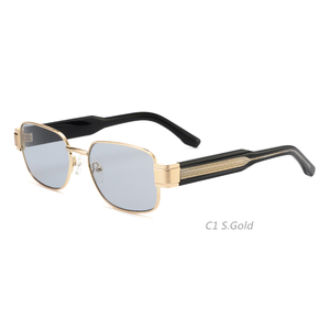 Lunettes de soleil carrées en métal de haute qualité, fabriquées à la main au Japon, design italien vintage, lunettes personnalisées <span class=keywords><strong>Christian</strong></span> Dio - Product Image 2