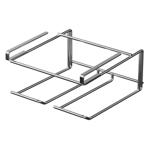 ชั้นวางผ้าเช็ดตัวสแตนเลส 304 แบบตั้งพื้น กันน้ำ ไม่พับได้ สองชั้น ชั้นวางของในครัวทันสมัย - Product Image 5