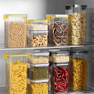 Venta caliente de plástico transparente contenedor de almacenamiento de alimentos secos caja de almacenamiento de granos Almacenamiento de cocina duradero contenedor de alimentos hermético - Product Image 2