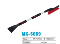 Brosse à neige télescopique pour voiture MK-S069, grande taille, avec poignée texturée, grattoir à glace en aluminium