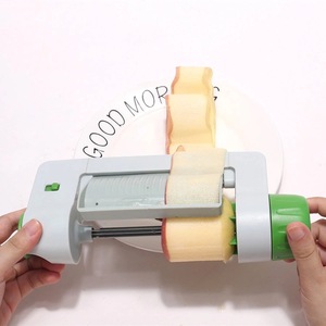 RVS kunststof handmatige roterende fruit- en groentesnijder, grensoverschrijdend keukengerei voor eenvoudig maken van groenteplakjes - Product Image 2