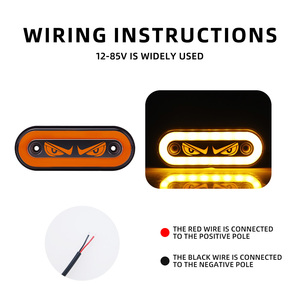 12V-24V Điều kiện Mới xuyên biên giới xe tải lớn mắt quỷ dẫn ánh sáng bên không thấm nước làm nổi bật eo ánh sáng cho xe tải cảnh báo ánh sáng - Product Image 6