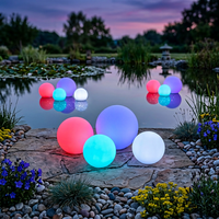 Lumière de pelouse ronde multicolore à télécommande, indice de protection IP54, étanche, pour extérieur, éclairage d'ambiance pour aménagement paysager