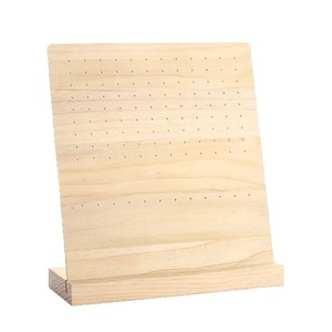 Expositor de joyería de madera para pendientes, soporte de exhibición para organización de escritorio - Product Image 5