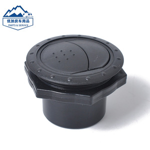 Abs <b>Black</b> 60mm Round Car Rv Air <b>Vent</b> Flexible Minimalist Interior Accessory - Product Image 4
