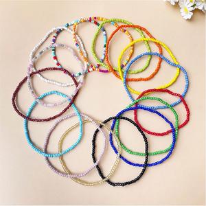 <span class=keywords><strong>Tobilleras</strong></span> Boho Elásticas con Cuentas Miyuki para Mujer, Hechas a Mano, Coloridas, con Cuentas de Arroz, Ajustables, para Playa, Verano, Accesorios de Joyería - Product Image 3