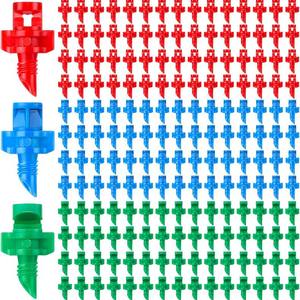 Cabezal de microaspersor de 90, 180 y 360 grados, rojo, azul, verde, de plástico, para riego por goteo de árboles frutales y vegetales - Product Image 1