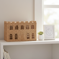 Paniers de rangement suspendus en corde de papier tressée, faits main, de qualité supérieure, adaptés aux aliments, pour la chambre d'enfant, durables, réutilisables, design moderne