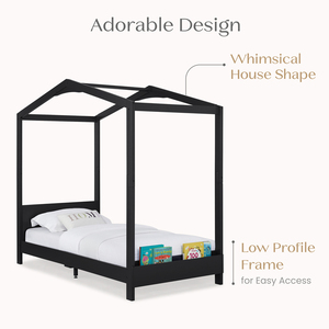 <span class=keywords><strong>Letto</strong></span> per Bambini <span class=keywords><strong>Montessori</strong></span> in Legno Massello Design Moderno a Forma di Casa Colore Naturale Regolabile Durevole per Camera da <span class=keywords><strong>Letto</strong></span> Soggiorno Stile Loft - Product Image 3