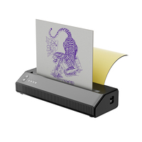 MHT-P8008 nirkabel, printer tato mini kode batang termal a4 portabel tanpa tinta, label warna pada kulit
