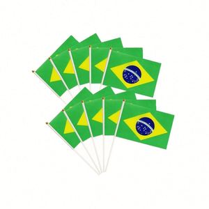 Drapeau israélien à agiter à la main en gros, personnalisé, en nylon, mini drapeau national sur bâton, imprimé en sérigraphie, couleur personnalisée, pour événement promotionnel - Product Image 6