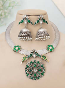 Parure de bijoux collier ras-du-cou plaqué or pour femme, idéale pour mariage, fiançailles, fête, fait main, personnalisable, produit en gros - Product Image 2