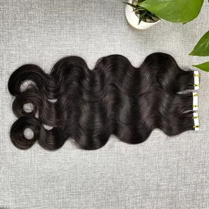 30 Inch Tape in Hair Extensions Cambodian Body Wave 100% Virgin Indian Hair Human Afro Kinky Curly Tape In Hair Extensions