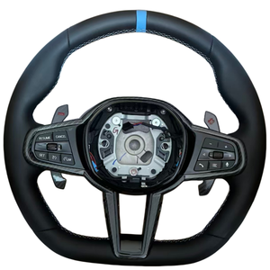 Volante Deportivo de Cuero M Sport para <span class=keywords><strong>BMW</strong></span> M3 M4 M5 M6 X3 G30 X4 X5 X6 X7 <span class=keywords><strong>X8</strong></span> G01 G12 G20 G80 G82 330i M340i - Product Image 6