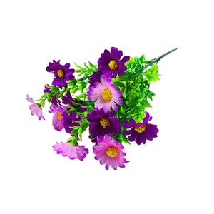 Bouquet de marguerites artificielles Qi Xing, 25 têtes, fleurs en soie réalistes, décoration de mariage et de maison - Product Image 5