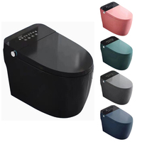 Hôtel Céramique Sanitaire Placard D'eau Noir Électrique Intelligent Cuvette De Toilette Au Sol Salle De Bains Smart Toilette Bidet