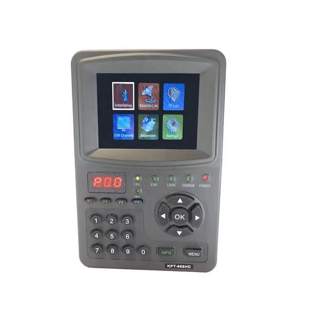 Quality Assurance KPT-968HD 3.5Inch Handled HD Satellite TV Finder DVB-S2 +AV Satellite Finder Meter Hot Sell in Mideast Market