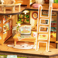 Robotime Rolife DIY Miniature Maison Kit fait main DG169 Puppy's Cozy Villa Model Kit 3D Puzzles en bois