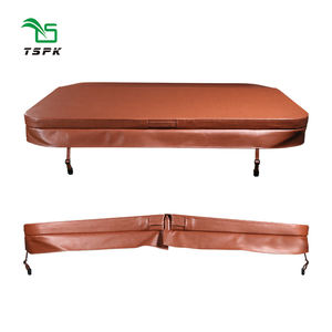 <span class=keywords><strong>Couverture</strong></span> de <span class=keywords><strong>spa</strong></span> TSPK au design moderne, certifiée ASTM, avec couvercle en cuir pour piscines et spas extérieurs, motifs ronds/carrés, garantie 1 an - Product Image 4