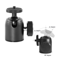 Mini trépied universel à tête sphérique à trois trous 360° pour caméra DV, appareil photo reflex numérique, support à vis 1/4, mini trépied à tête sphérique pour appareil photo numérique
