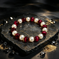 Bracelets et Joncs Faits Main pour Femme : Bijoux Tendance avec Perles d'Imitation et Pierres Œil de Tigre – Idéal Cadeau DIY Original