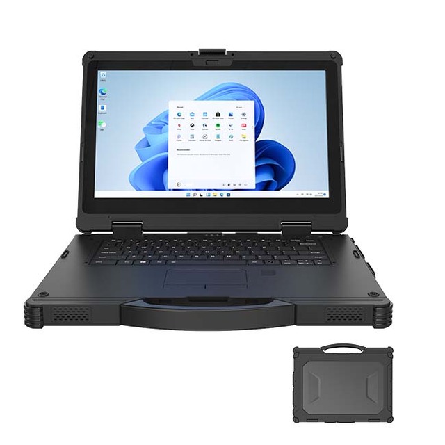 Portable 15.6-Inch Industrial Rugged Laptop Notebook Computer AI PC 5G Intel I5/i7 Win10/11 NFC 1000 Nits with Serial Port