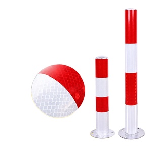 Borne de stationnement fixe en acier inoxydable, barrière de stationnement robuste en acier, idéale pour les parkings de supermarchés en bord de route et les autoroutes - Product Image 1
