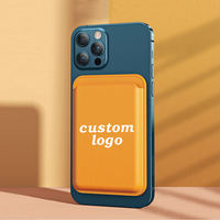 Porte-cartes magnétique en cuir PU pour iPhone 17 16 15 14 Pro Max, design portefeuille magnétique, impression UV du logo