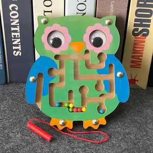 Juguete de laberinto de cuentas de madera al por mayor para niños, para practicar habilidades prácticas, juguete de animales con bolas rodantes - Product Image 4