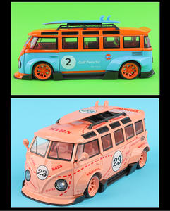 Nouveau Style 1:32 V0lkswagen T1 <span class=keywords><strong>Bus</strong></span> haute précision alliage Simulation modèle mignon véhicule métal son lumière enfant jouet cadeaux de noël - Product Image 5