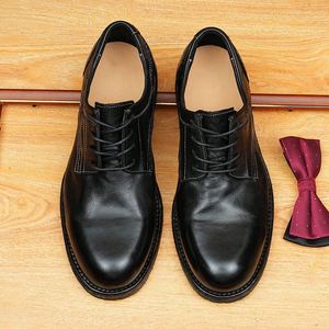 Nouvelles Chaussures Habillées en Cuir Véritable pour Hommes à Lacets, Grande Taille, Décontractées et Formelles pour le Bureau - Product Image 4