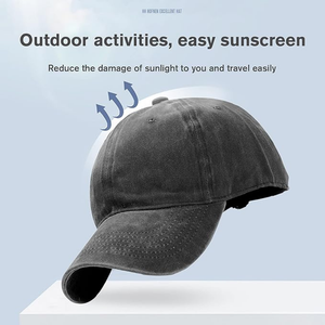 3-Pack <b>Vintage</b> Washed Cotton Baseball Cap Adjustable Low Profile Twill Unisex Classic Dad <b>Hat</b> with Curved Brim for Men Women - Product Image 2