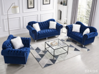 Ensemble de canapés en velours de luxe moderne, canapé deux places, canapé trois places, fauteuil individuel pour salon, différentes options de couleurs, design capitonné