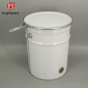 Wholesales revestimento de lata vazio, molinete de estanho com punho de metal e cobertura 5l/10l/15l/20l