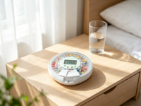 Dispensador Automático de Pastillas con Wi-Fi, 28 Días, Material ABS, Pantalla LCD Grande, Tapa Transparente, Gestión Mensual de Medicamentos, Uso Doméstico
