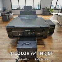 EPSON L455 için 4 renkli çok fonksiyonlu mürekkep A4 Jet yazıcı WIFI ile ikinci el içerir