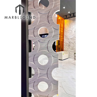 Marbre blanc TASSO de qualité supérieure, provenant directement de la carrière, cloison en marbre sur mesure pour la décoration intérieure de villas et d'hôtels de luxe