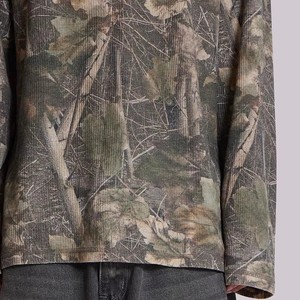 เสื้อยืดแขนยาวลายพรางผ้าฝ้าย 100% ระบายอากาศได้ดี รุ่น Custom Woodland สำหรับผู้ชาย ขายดี - Product Image 2