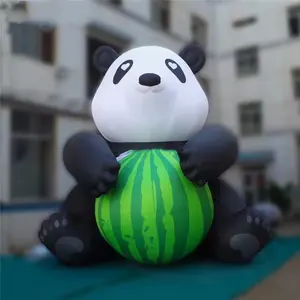 Animal inflável dos desenhos animados do balão do panda da propaganda da atividade com grande abdômen
