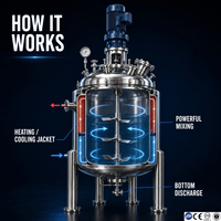 Fermenteur en acier inoxydable, bioréacteur, cuve sous pression en acier inoxydable 304 316L, pompe à moteur, cuve enzymatique ASME 200L 2000L 3000L