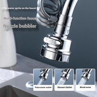 Keran dapur Aerator, keran dapur Model ganda Mode Universal, konektor keran ekstensi pegas, keran dapur Putar keluar