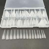 Capsules Popit N14445 pour extensions d'ongles, formes doubles, courbées profondes, type griffes d'aigle, réutilisables, 15 tailles