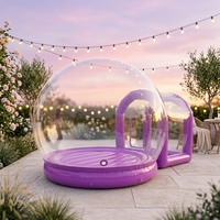 Dôme gonflable transparent étanche pour camping extérieur, maison bulle igloo, chambre étoilée pour divertissement familial