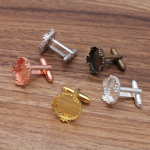 Qiyifeng Diy 6 colores Infitted 15mm Corona Gemelos franceses (05923) Componentes de hallazgos de joyería - Product Image 4